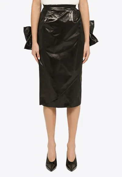 Maison Margiela Midi Skirt In Black