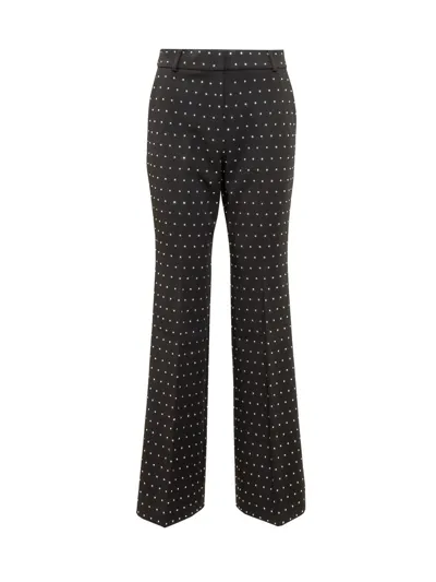 Michael Michael Kors Crystal Embellished Bootcut Pants In Black