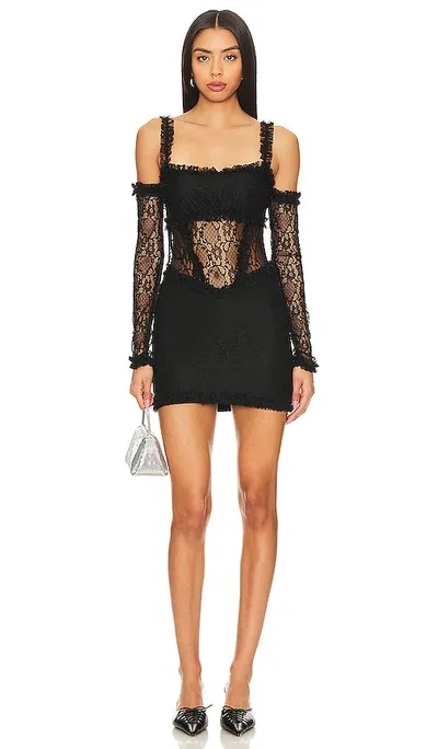 More To Come Ezra Lace Cut Out Dress In Black