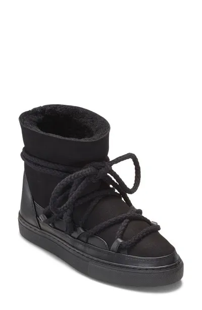 Inuikii Classic Genuine Shearling Lined Sneaker Bootie In Black