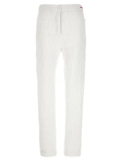 Ferragamo Quilted Pants In White