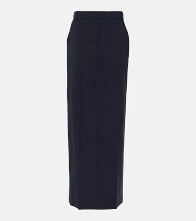 Max Mara Circeo Wool Maxi Skirt In Ultramarine