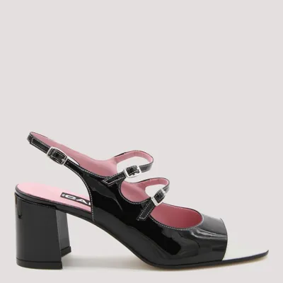 Carel Paris Black And Ivory Papaya Slingback Court Shoes