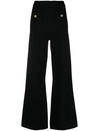 Twinset Knit Pants In Black  