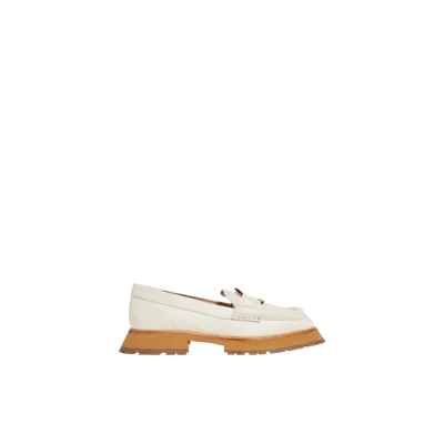 Moncler Collection Bell Leather Loafers White