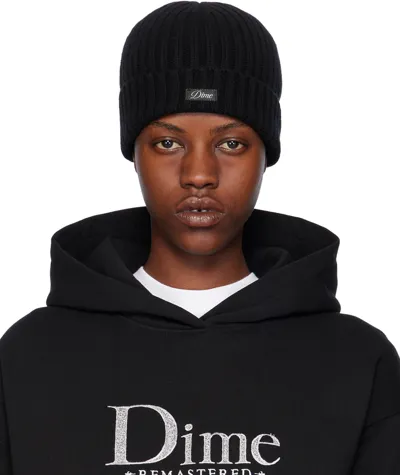 Dime Black Classic Fold Beanie