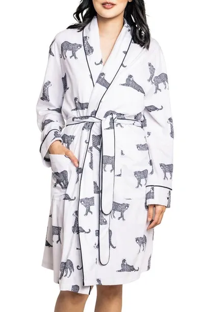 Petite Plume Panthere De Paris Pima Cotton Robe In White