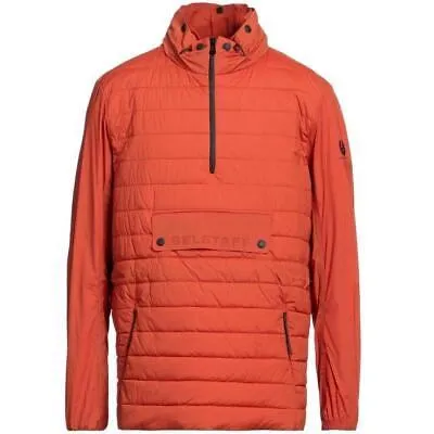 Pre-owned Belstaff Herren Bomber 71050424 70032 Jacke In Orange