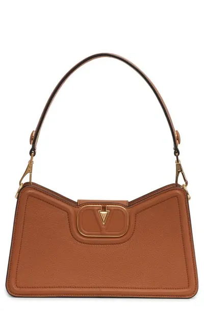 Valentino Garavani Vlogo Shoulder Bag In Brown