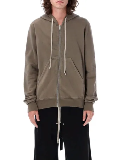 Rick Owens Drkshdw Zip Up Hoodie In Brown