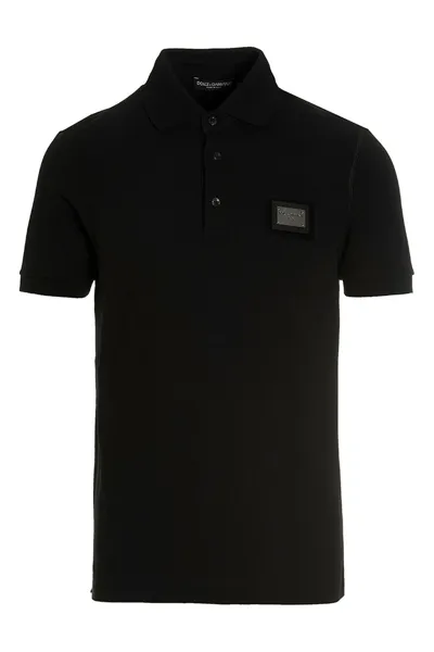 Dolce & Gabbana Black Dg Essential Polo