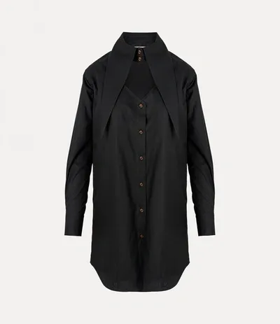 Vivienne Westwood Heart Shirt Dress In Black