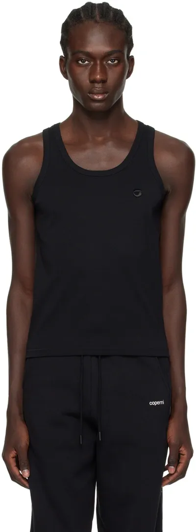 Coperni Logo-embellishment Cotton Tank Top In Black