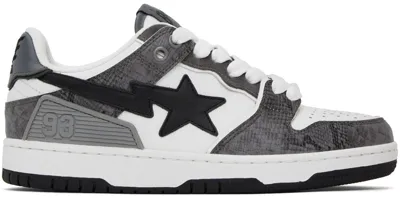 Bape Black & Gray Sk8 Sta #1 Sneakers