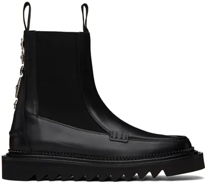 Toga Virilis Black Leather Chelsea Boots