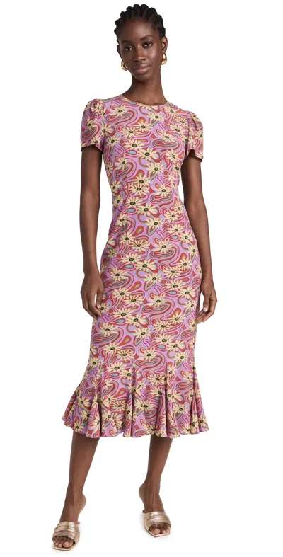 Rhode Lulani Dress Pink Floral Trip Mini 12