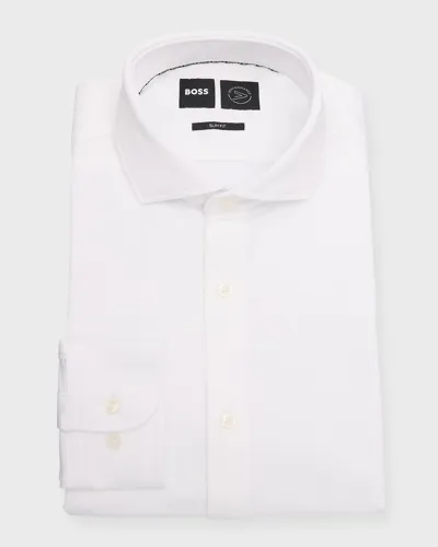 Hugo Boss Boss Hank Slim Fit Stretch Dress Shirt In White