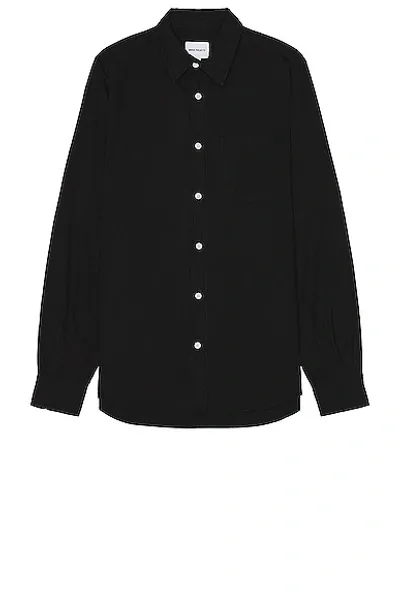 Norse Projects Osvald Cotton Tencel Shirt In Black