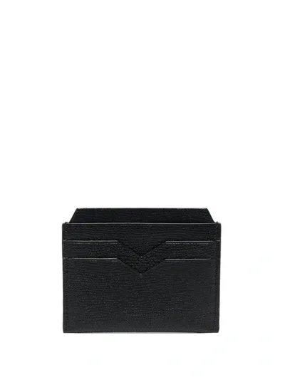 Valextra Leather Card Holder In Schwarz