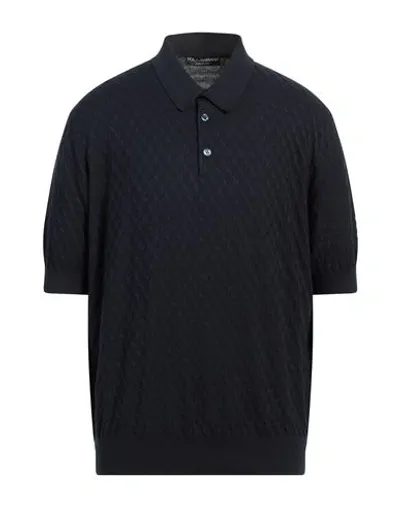 Dolce & Gabbana Black Silk Polo Shirt