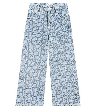 Marc Jacobs Kids' Logo Printed Jeans In Blue