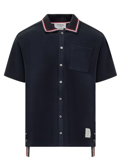 Thom Browne Rwb Logo Shirt In Blue