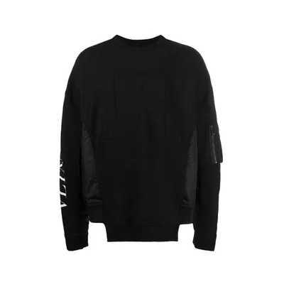 Valentino Vltn Embossed Sweatshirt In Black