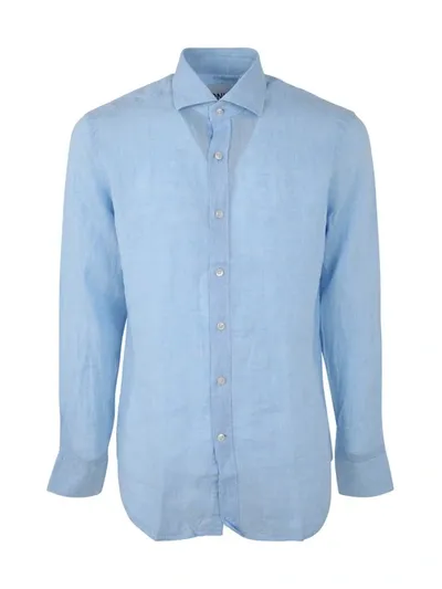 Dnl Linen Classic Shirt In Blue