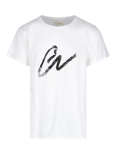 Greg Lauren Logo-print Cotton T-shirt In White