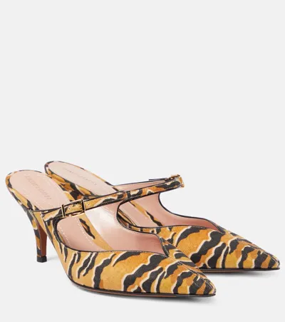 Zimmermann Aura Mules 65mm Tan Tiger 40 In Multicoloured