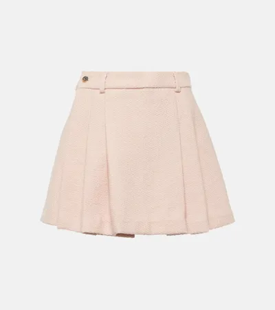 The Mannei Wjosa Wool, Silk, And Linen Miniskirt In Beige