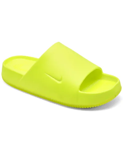 Nike Men's Calm Slide Sandals From Finish Line In Volt