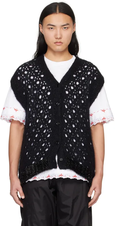 Simone Rocha Black V-neck Cardigan