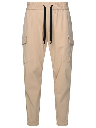 Dolce & Gabbana Cotton Cargo Pants With Branded Tag In Cream