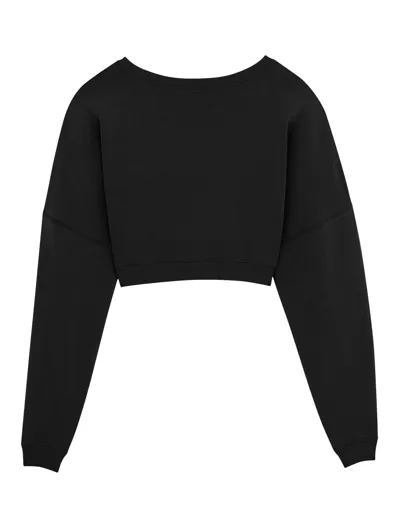 Saint Laurent Sweat Cropped In Black