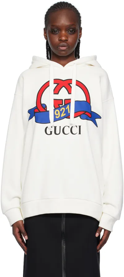 Gucci Interlocking G 1921 Print Sweatshirt In White