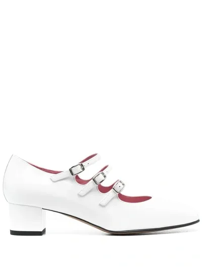 Carel Paris Kina Side Buckle-fastening Detail Pumps In White