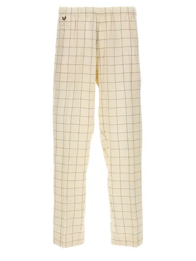 Undercover Check Pants In White