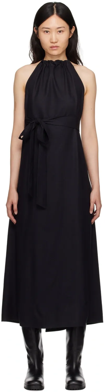 Baserange Black Trope Apron Maxi Dress