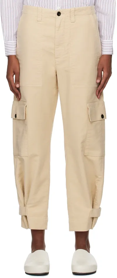 Proenza Schouler Beige Kay Cargo Pants In 274 Canvas