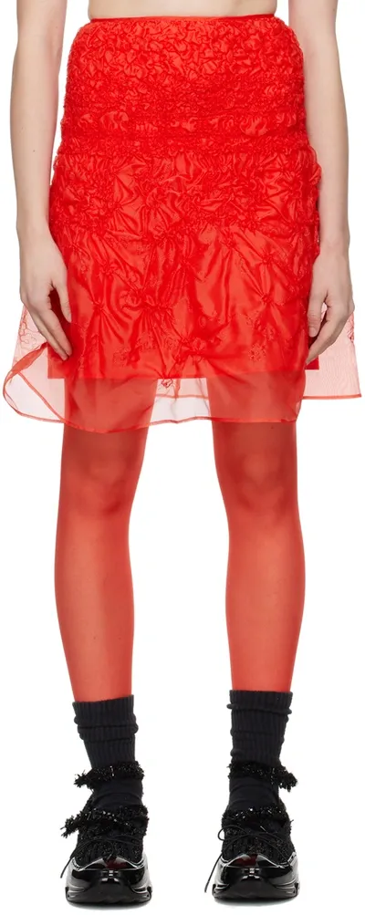 Cecilie Bahnsen Red Vida Miniskirt