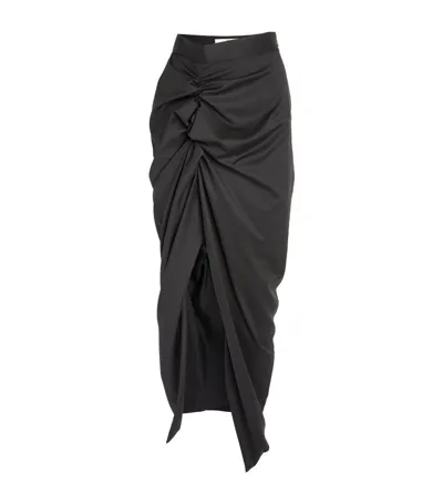 Vivienne Westwood Ruched Panther Maxi Skirt In Brown