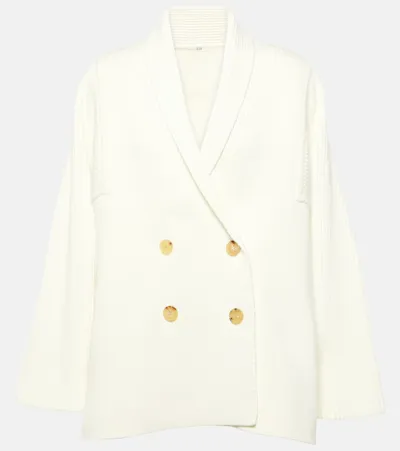 Co Oversized Tton-blend Cardigan In White