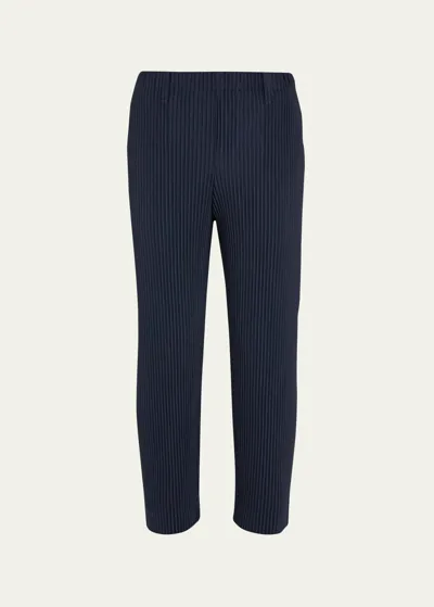 Issey Miyake Midnight Blue Polyester Pant In Navy