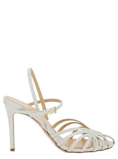 Semicouture Sol Cage Heels In White