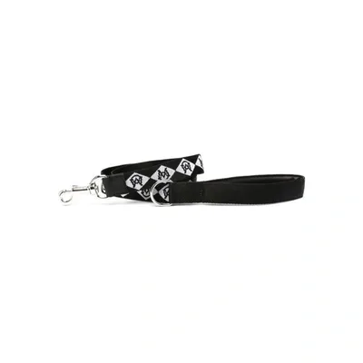 Moncler Genius Monogram-pattern Two-tone Dog Leash In Black