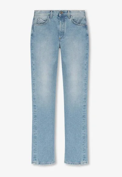 Attico The  Straight Leg Jeans In Blue