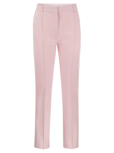 Sportmax High Waist Straight Leg Trousers In Pink