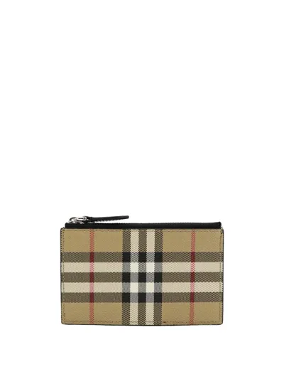 Burberry Vintage Check Zipped Wallet In Multi