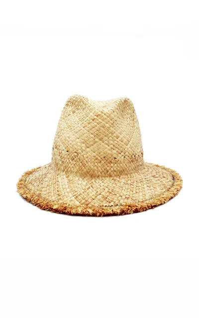 Lola Hats Dad's Woven Raffia Hat In Neutral